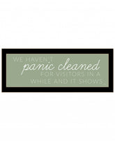 Panic Cleaned 3 Black Framed Print Wall Art